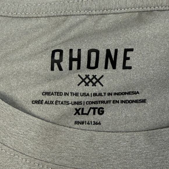 Rhone Reign Long Sleeve Tee Shirt Men's XL Gray Style 100307 Athletic - Picture 4 of 12
